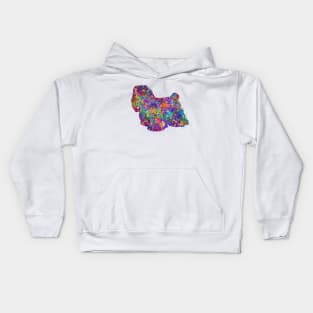 Maltese Dog watercolor Kids Hoodie